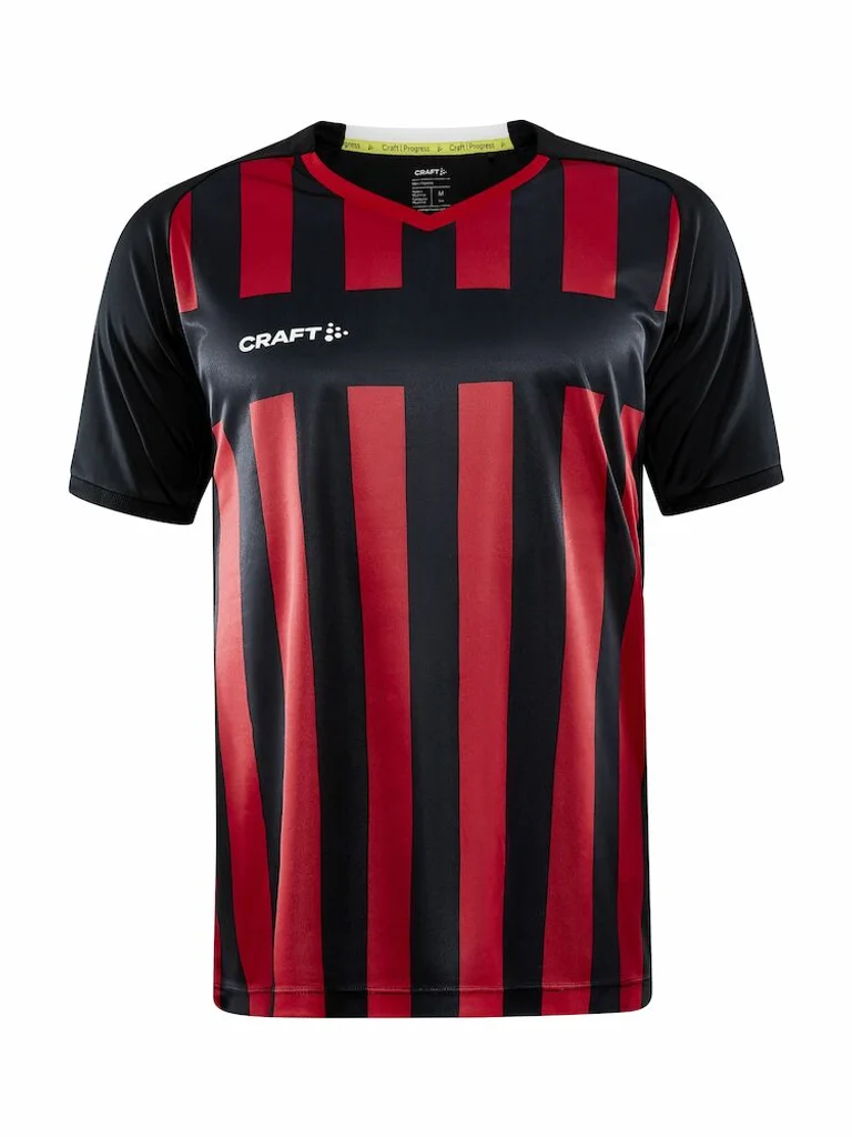 Hovedproduktbilde for Black/Bright Red Craft Teamwear Progress 2.0 Stripe  T-skjorte