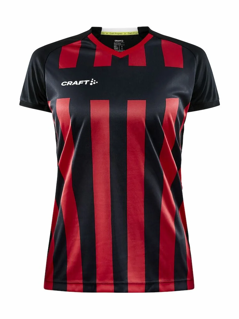 Hovedproduktbilde for Black/Bright Red Craft Teamwear Progress 2.0 Stripe  T-skjorte Dame