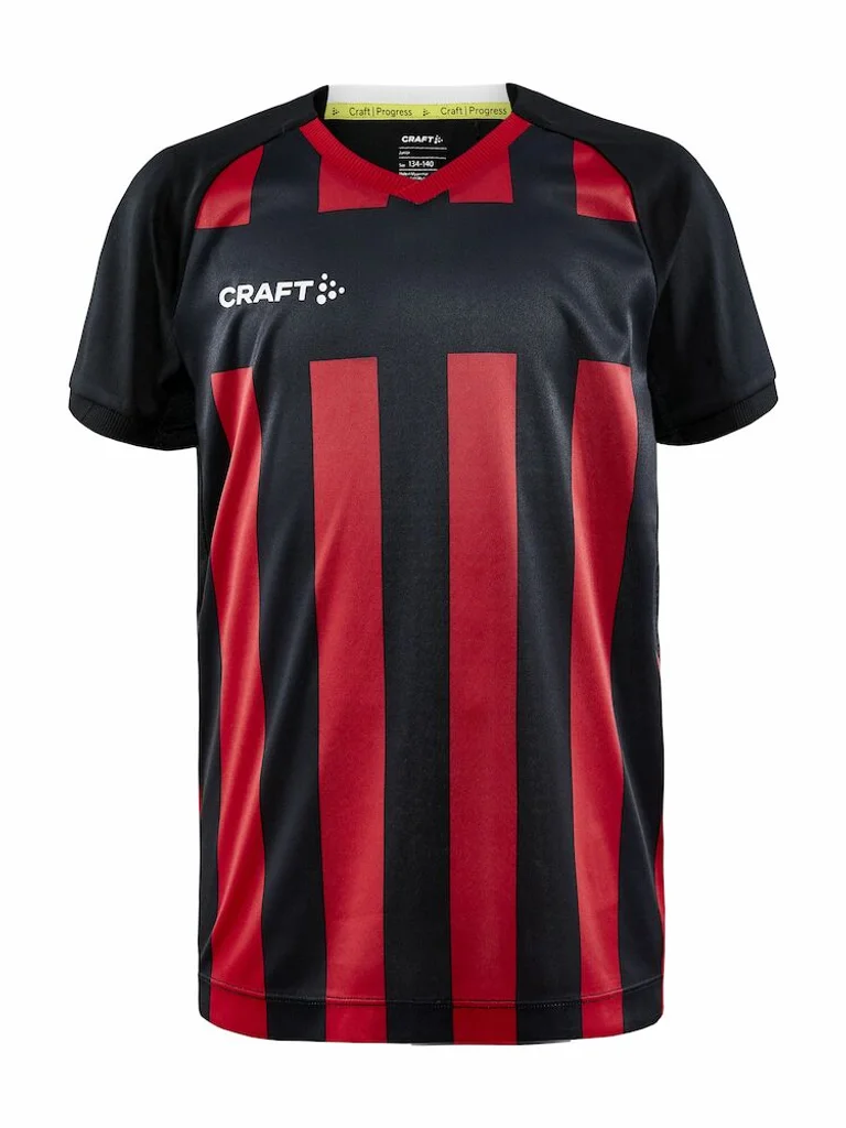 Hovedproduktbilde for Black/Bright Red Craft Teamwear Progress 2.0 Stripe  T-skjorte Barn