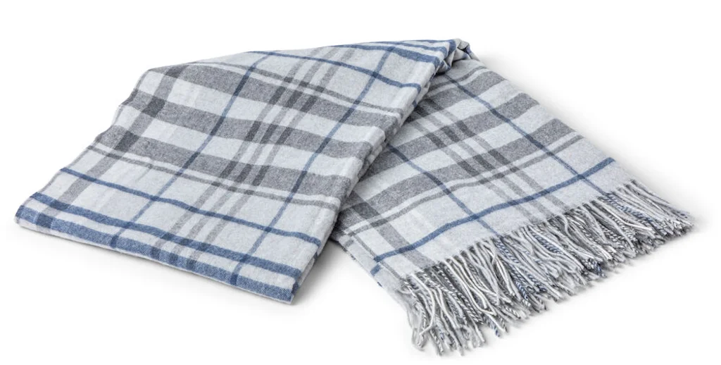 Hovedproduktbilde for Light Blue Kosta Linnewäfveri Tanger Pledd