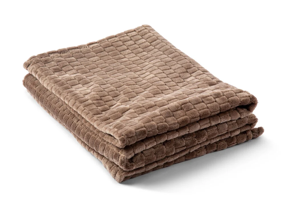 Hovedproduktbilde for Nougat Kosta Linnewäfveri Jaquard Fleece Pledd
