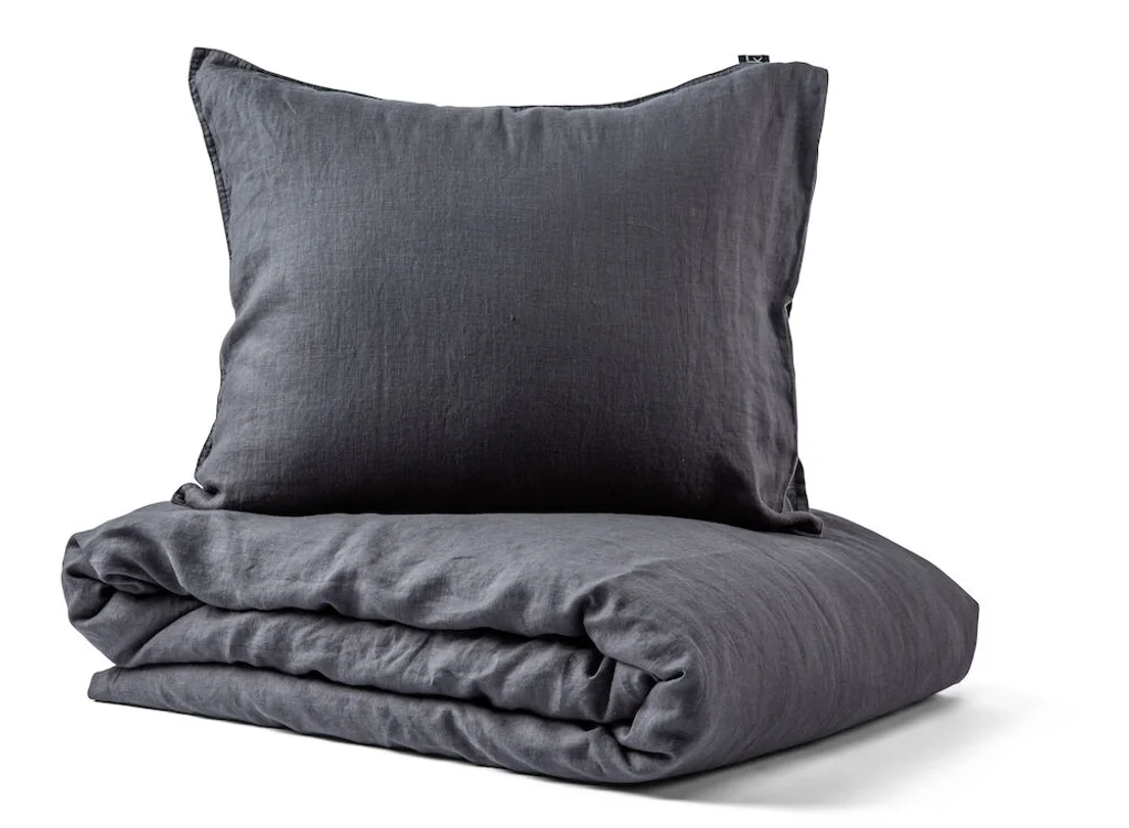 Hovedproduktbilde for Dark Grey Kosta Linnewäfveri Linnea Lin Sengesett