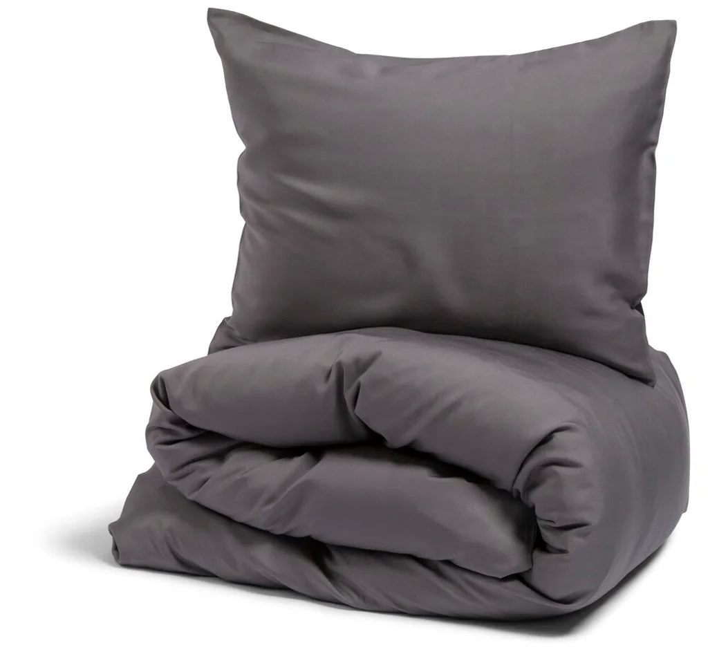 Hovedproduktbilde for Dark Grey Kosta Linnewäfveri Nottingham Lyocell Sengesett