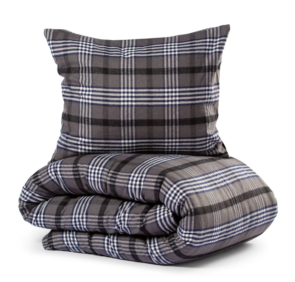 Hovedproduktbilde for Navy Lord Nelson Skaveröd Garnfarget Flanell Resirkulert Sengesett