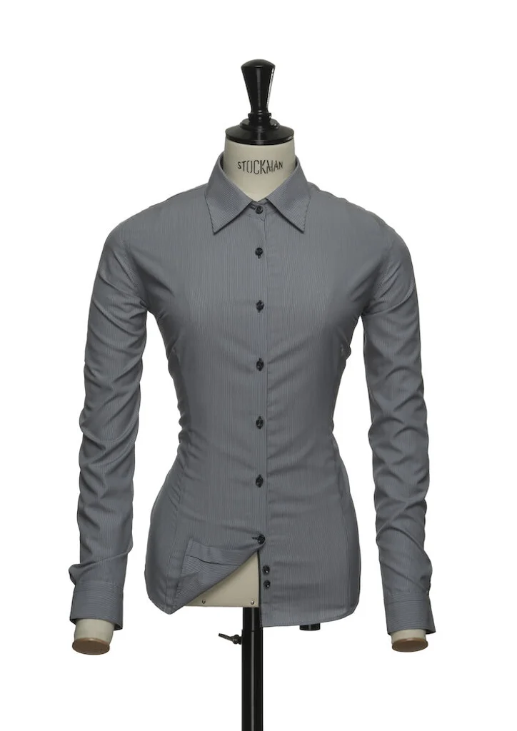Hovedproduktbilde for Grey Stripe J. Harvest & Frost Red Bow 24 Skjorte Dame