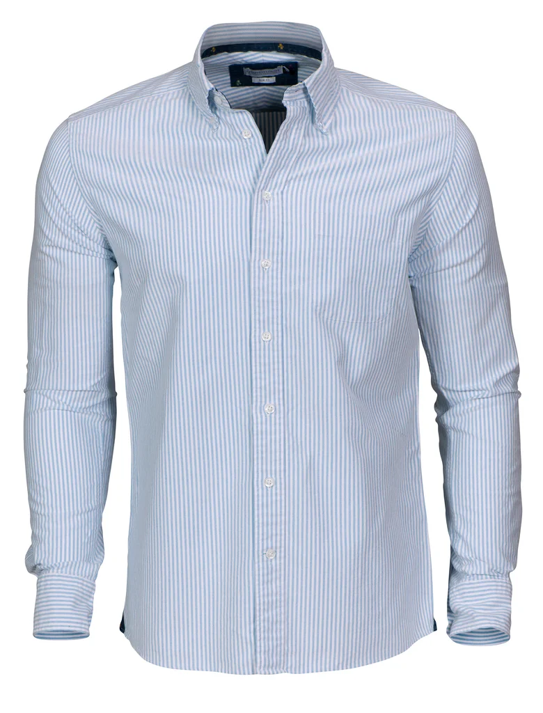 Hovedproduktbilde for Light Blue J. Harvest & Frost Indigo Bow 32 Slim Fit Skjorte