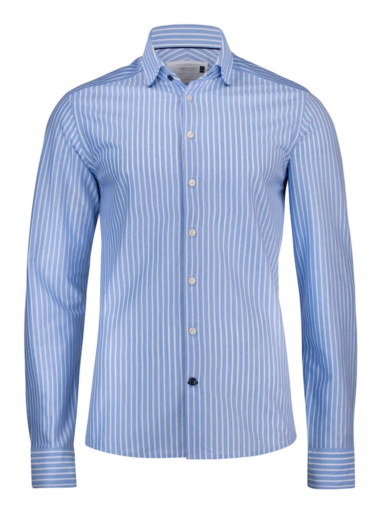 Hovedproduktbilde for Blue-/White Stripe J. Harvest & Frost Indigo Bow 34 Skjorte