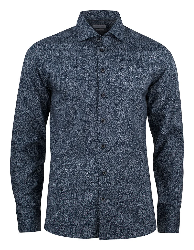 Hovedproduktbilde for Navy Floral J. Harvest & Frost Indigo Bow 37 Skjorte