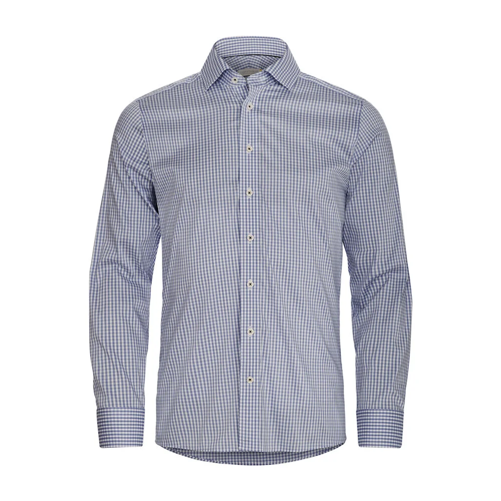 Hovedproduktbilde for Navycheck J. Harvest & Frost Yellow Bow 53 Slim Fit Skjorte