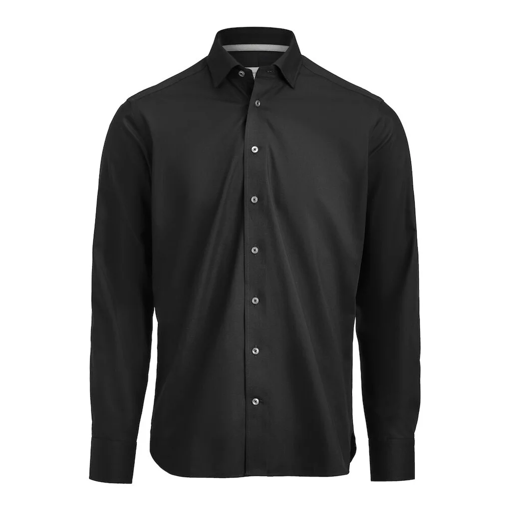 Hovedproduktbilde for Black/Grey J. Harvest & Frost Yellow Bow 56 Slim Fit Skjorte