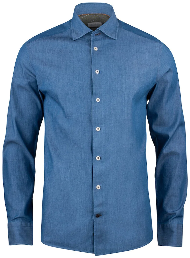 Hovedproduktbilde for Indigo J. Harvest & Frost Indigo Bow 130 Slim Fit Skjorte