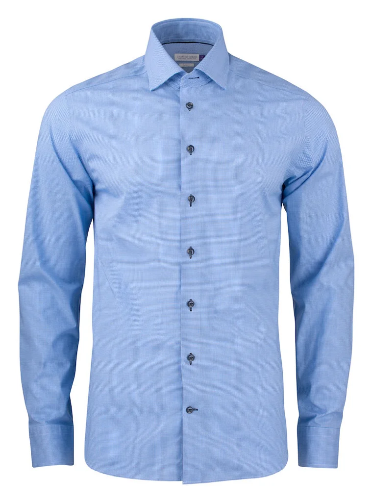 Hovedproduktbilde for Blue Check J. Harvest & Frost Purple Bow 141 Slim Fit Skjorte