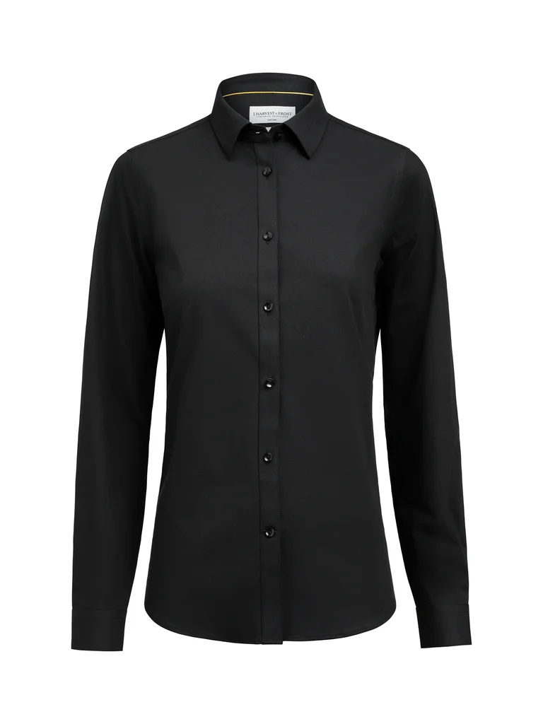 Hovedproduktbilde for Black J. Harvest & Frost Yellow Bow 150 Contemporary Fit Skjorte Dame