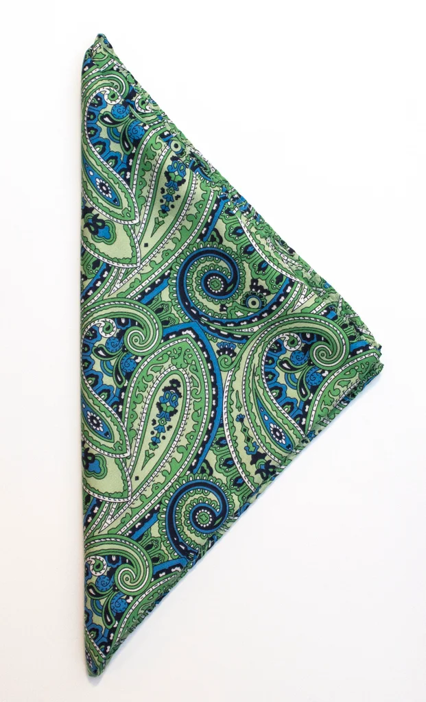 Hovedproduktbilde for Green J. Harvest & Frost Paisley Lommetørkle