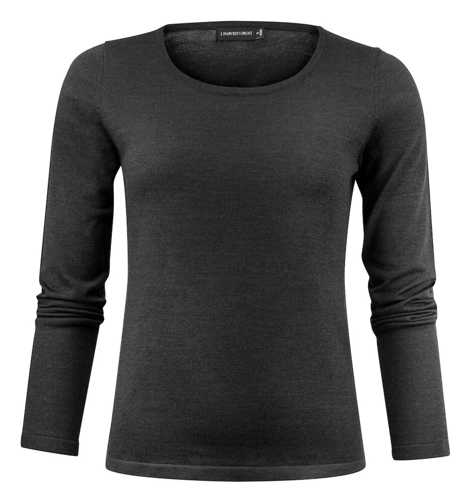 Hovedproduktbilde for Black J. Harvest & Frost Merino U-hals Strikkegenser Dame