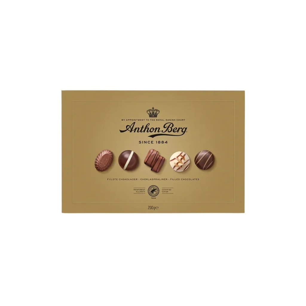 Hovedproduktbilde for 23-45-337610 Anthon Berg gulleske – 200g