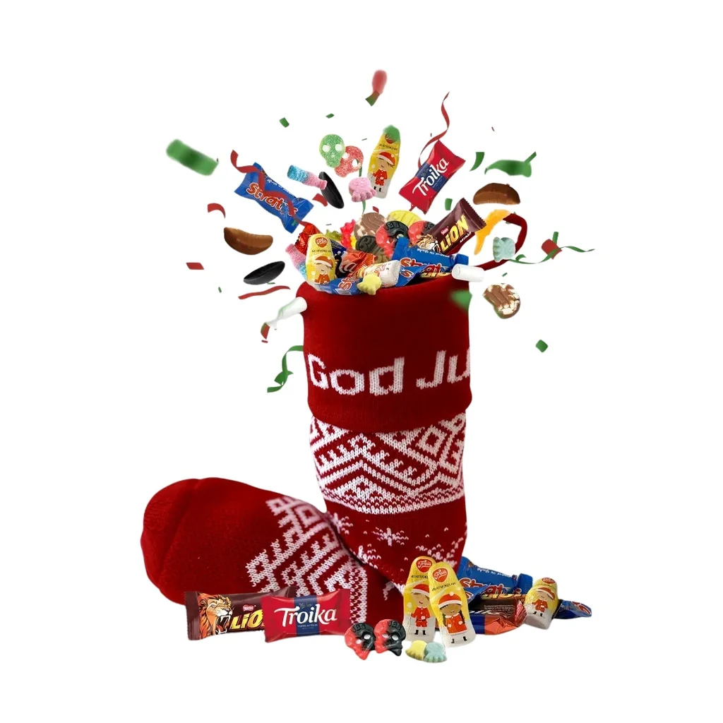 Hovedproduktbilde for 23-45-44585 Julesokk med godterifavoritter 1,2 kg