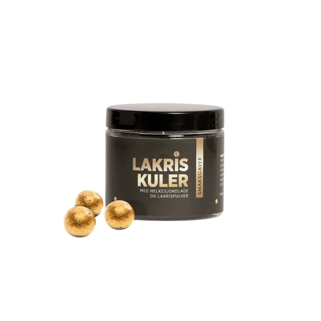 Hovedproduktbilde for 23-45-51195 Lakriskuler med Melkesjokolade og Lakrispulver