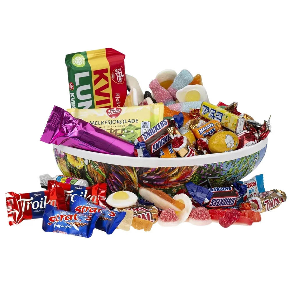 Hovedproduktbilde for 23-45-pp51070 Påskeegg 23 cm Smågodt og Sjokolade 850 G