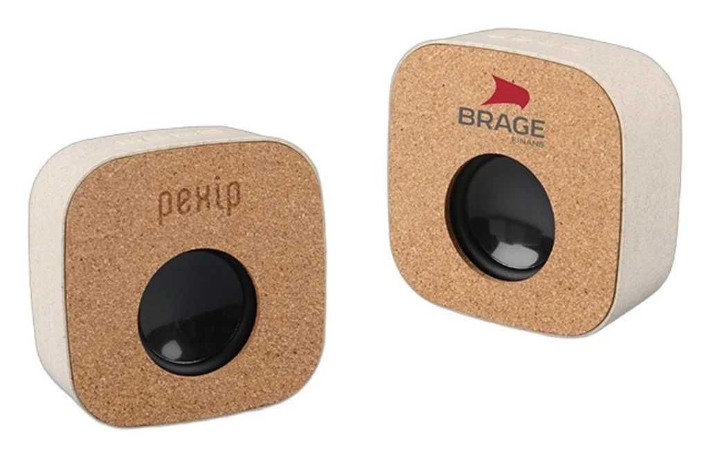 Hovedproduktbilde for 25-47-dra-2689 Brooklyn 5W Hvetestrå og Kork Bluetooth Høyttaler