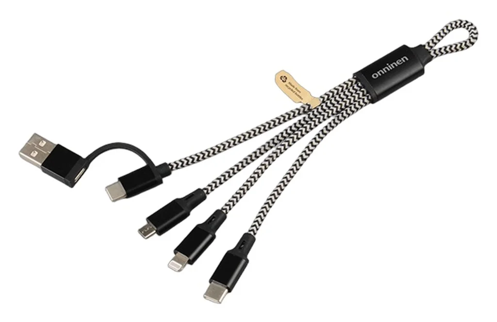 Hovedproduktbilde for 25-47-dra-2693 Kobe 6-i-1 RPET Ladekabel