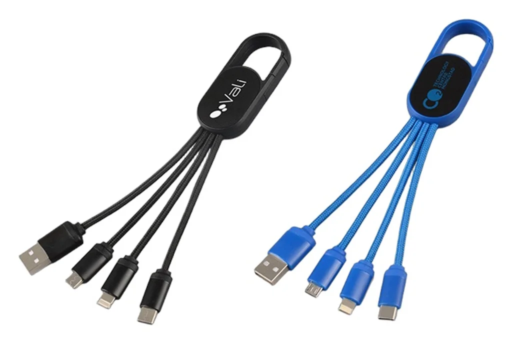 Hovedproduktbilde for 25-47-dra-2962 Bronx 3-i-1 Ladekabel med Karabinkrok