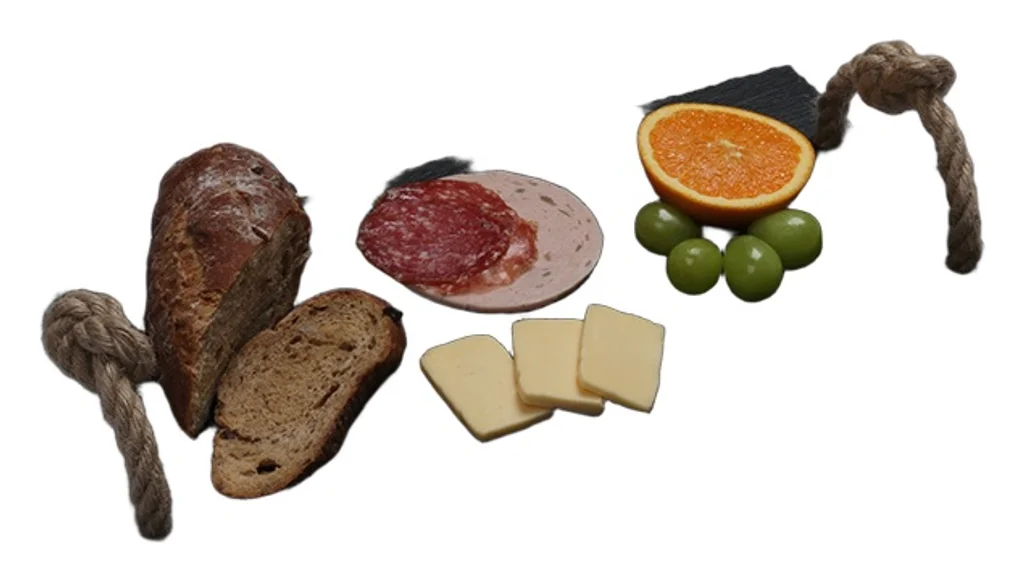 Hovedproduktbilde for 25-47-dra-3131 Riyad Skifer og Jute Serveringsbrett