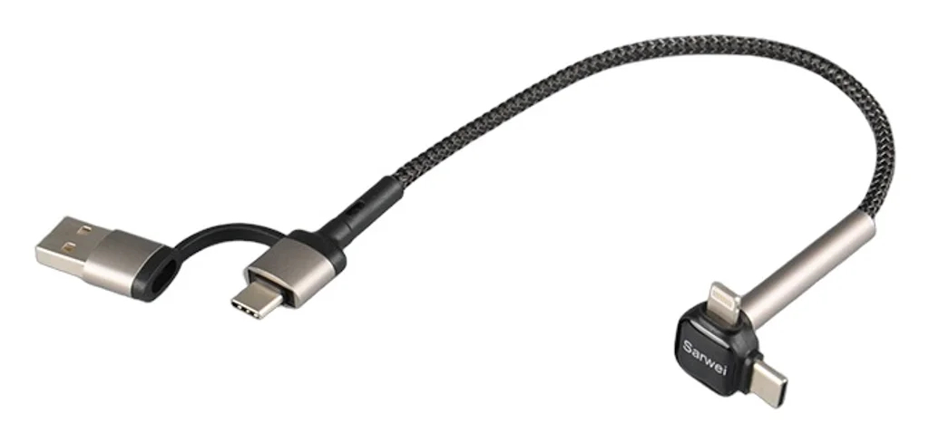 Hovedproduktbilde for 25-47-dra-3153 Ivy Nylon og Aluminium 4-i-1 Ladekabel med Mobilstativ