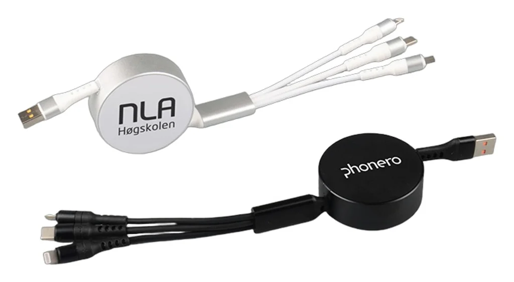 Hovedproduktbilde for 25-47-dra-3350 Indie 3-i-1 Uttrekkbar Ladekabel