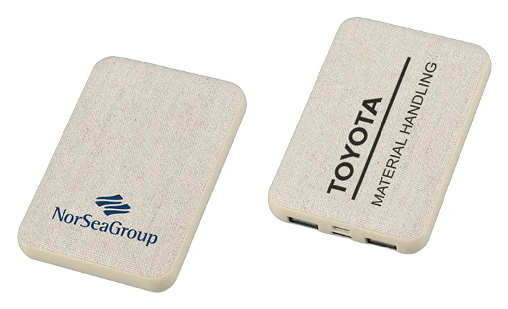 Hovedproduktbilde for 25-47-dra-3745 Tia 5000 mAh RPET og Økologisk Bomull Powerbank