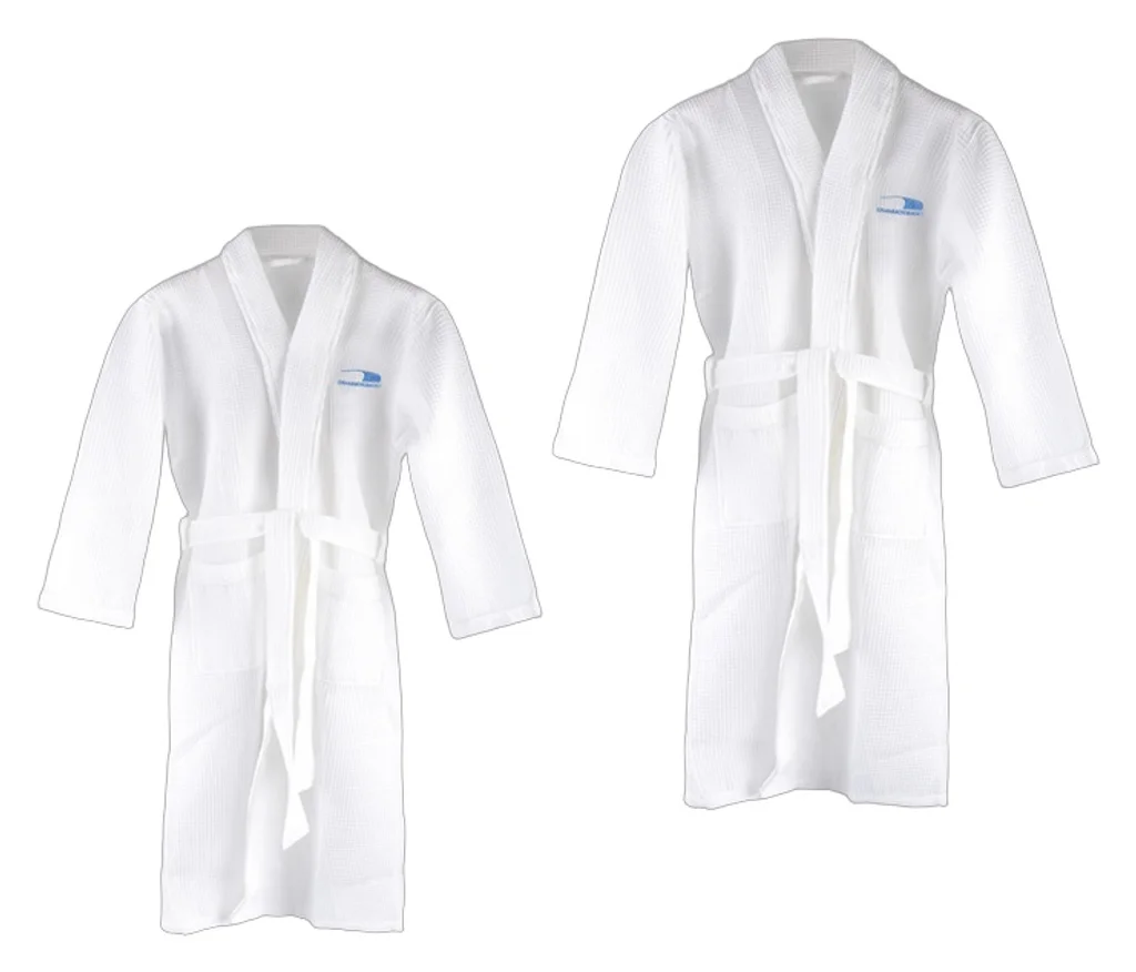 Hovedproduktbilde for 25-47-dra-3782 Isla Bomull Unisex Vaffelmønstret  Badekåpe