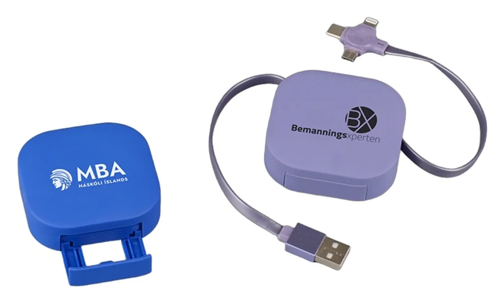 Hovedproduktbilde for 25-47-dra-3826 Elias 3-i-1 Uttrekkbar Ladekabel med Mobilstativ