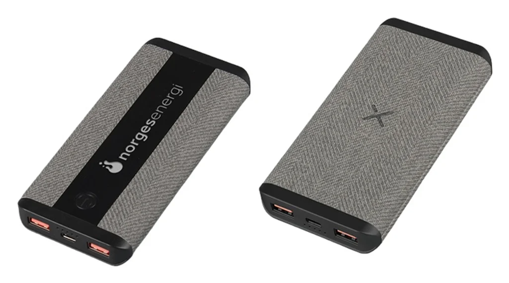Hovedproduktbilde for 25-47-dra-3832 Constanta 10.000 mAh Lær Trådløs Powerbank med Opplyst Logo
