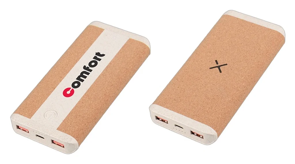 Hovedproduktbilde for 25-47-dra-3834 Oradea 10.000 mAh Kork og Hvetestrå  Trådløs Powerbank