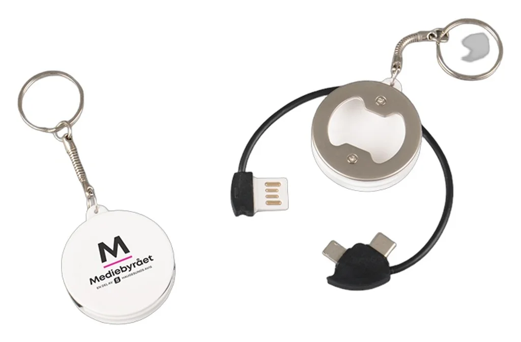 Hovedproduktbilde for 25-47-dra-3836 Nova 3-i-1 Flaskeåpner og Laderkabel med Nøkkelring