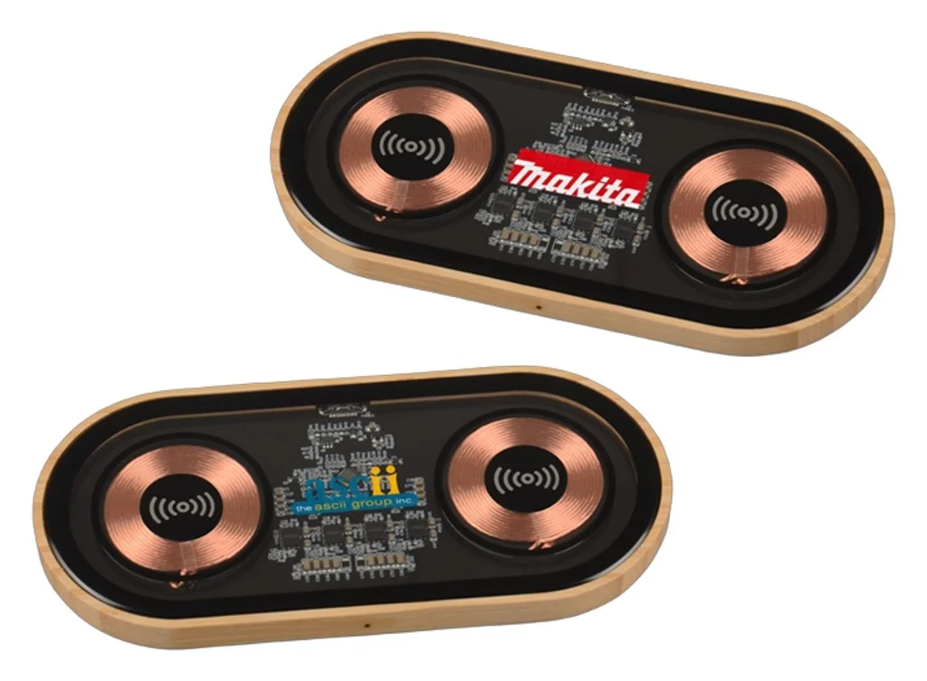 Hovedproduktbilde for 25-47-dra-4146 Berlin Bambus 2-i-1 Trådløs  Ladeplate