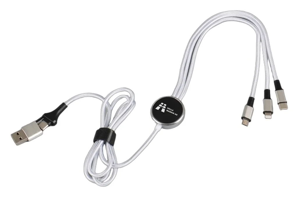 Hovedproduktbilde for 25-47-dra-4412 Foort Flettet 6-i-1  Ladekabel