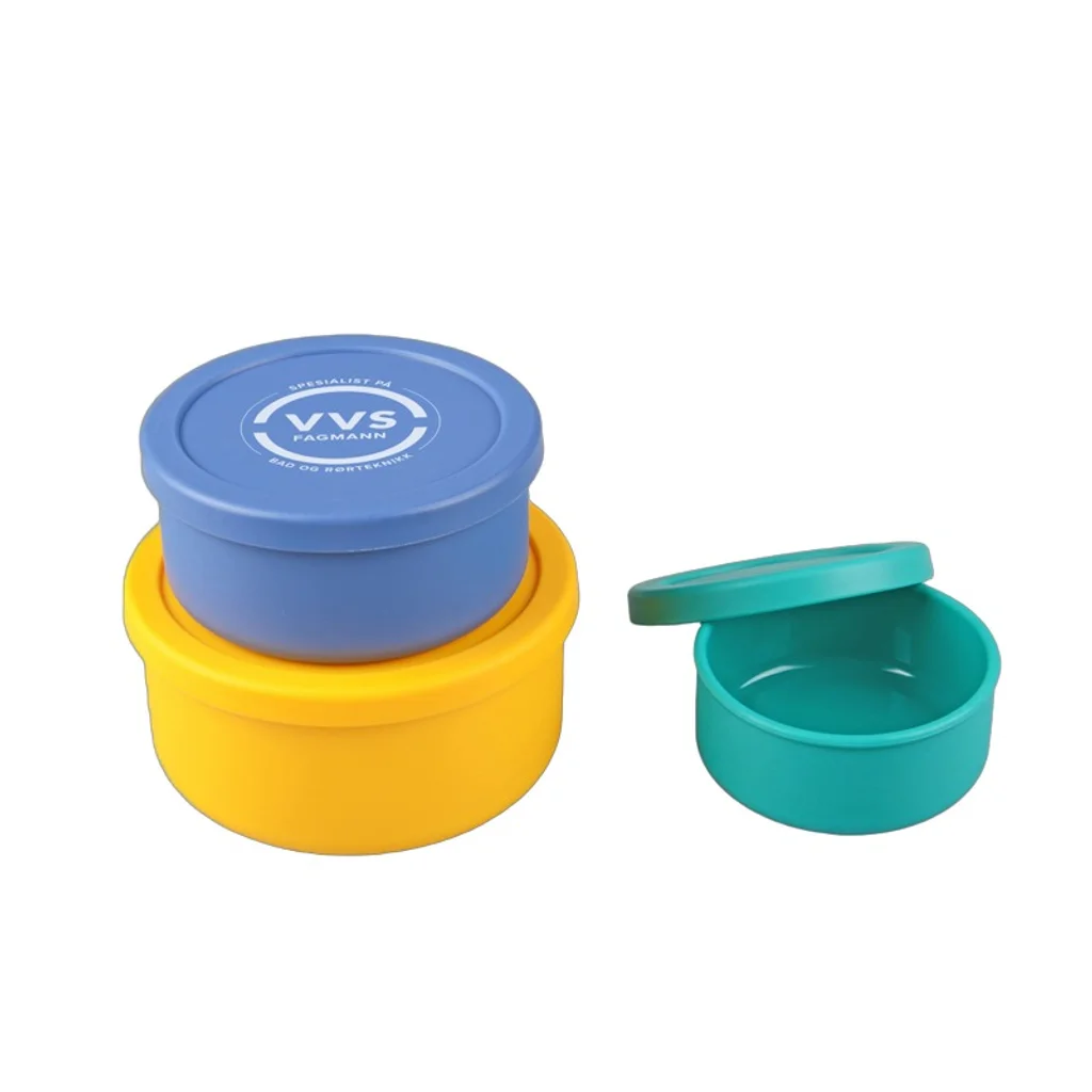 Hovedproduktbilde for 1300 ml Messingport Rund Silikon Matboks