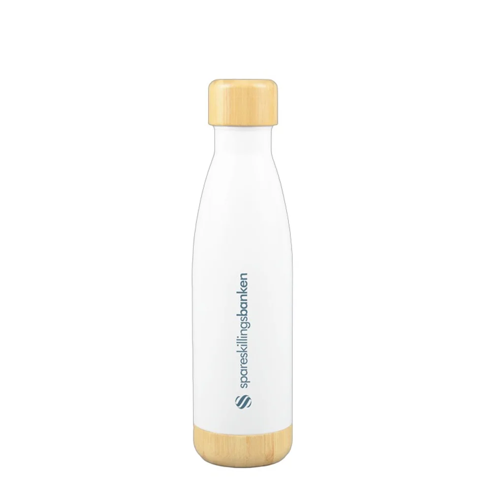 Hovedproduktbilde for 25-47-drb-5245-b Buktlund 500 ml Rustfritt Stål Termoflaske med Bambuslokk og Bambusbunn