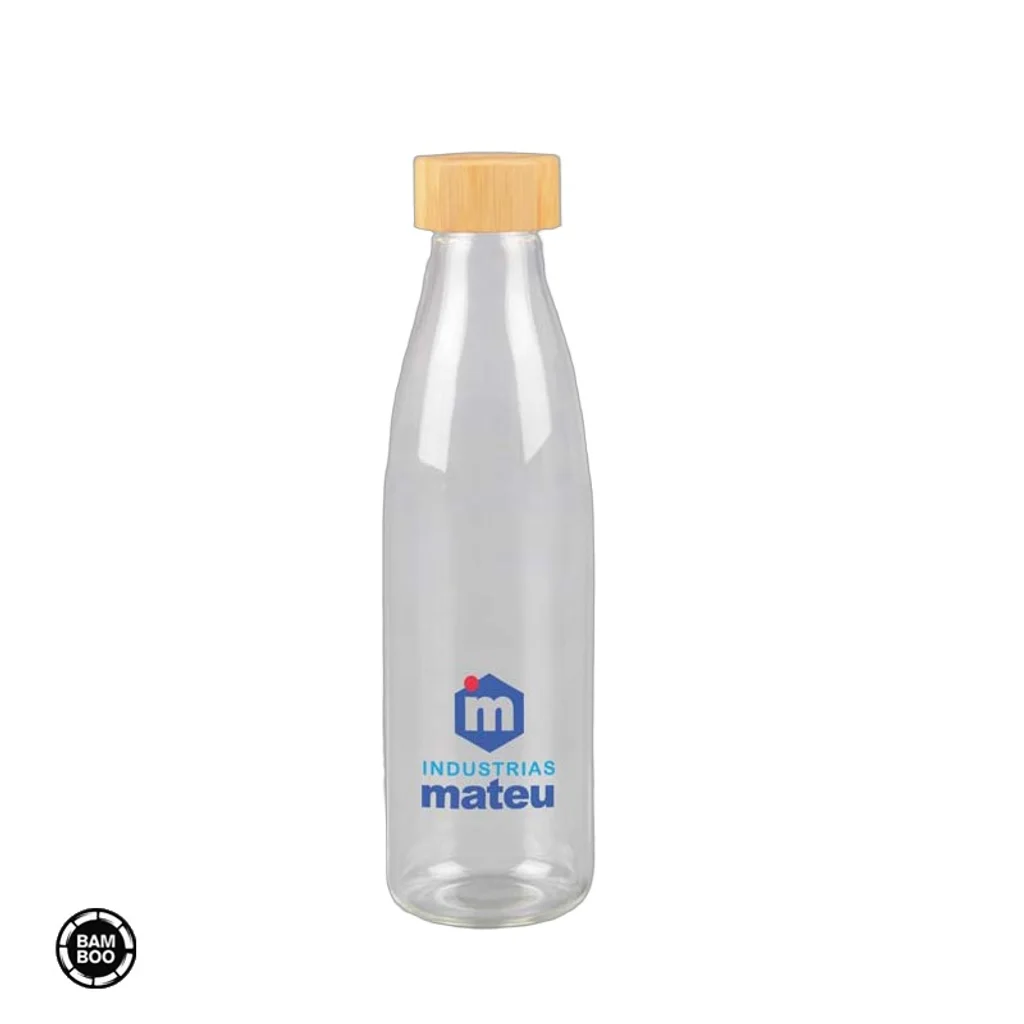 Hovedproduktbilde for 25-47-drb-5707-b Matera 600 ml Glassflaske med Bambuslokk