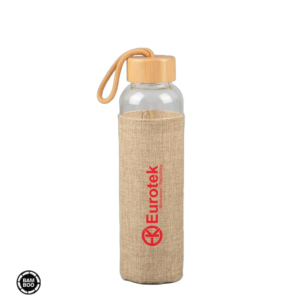 Hovedproduktbilde for 25-47-drb-5711-b Erice 550 ml Imitert Jute og Glass Drikkeflaske