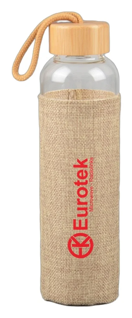 Hovedproduktbilde for 25-47-drb-5711 Erice 550 ml Imitert Jute og Glass Drikkeflaske