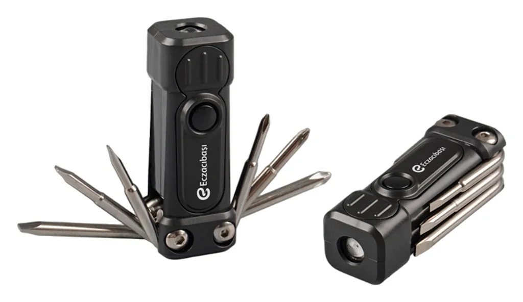 Hovedproduktbilde for 25-47-drb-5732 Ivo 7-i-1 Skrutrekkersett med LED Lommelykt