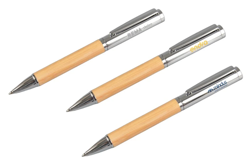 Hovedproduktbilde for 25-47-drb-5807 Orika Metall og Bambus Twist  Kulepenn