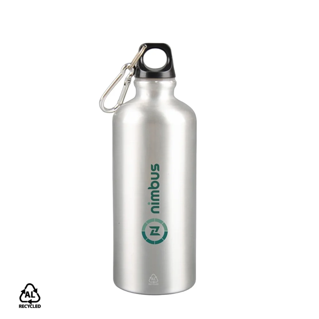 Hovedproduktbilde for 25-47-drb-5822 Rosermo 600 ml Resirkulert Aluminium Drikkeflaske med Karabinkrok