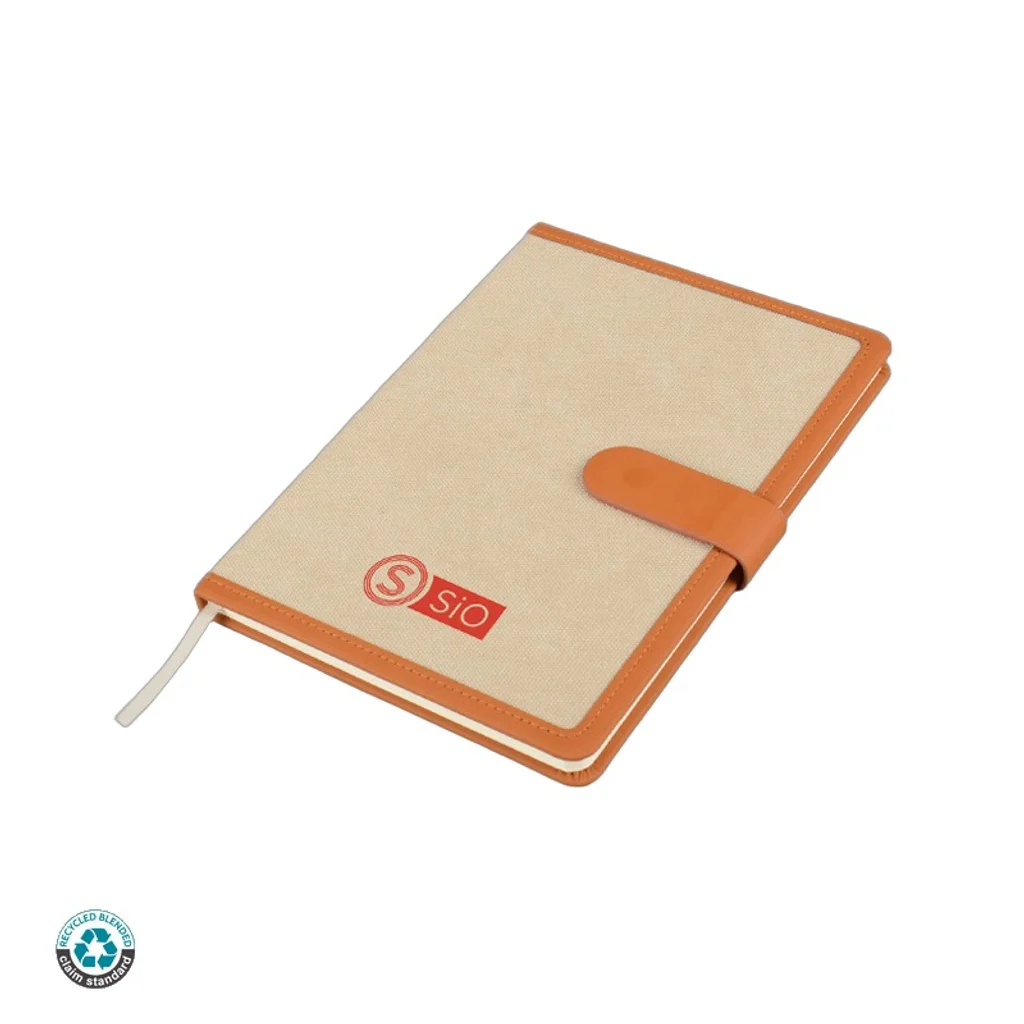 Hovedproduktbilde for 25-47-drb-6145 Sølvnes A5 RCS Resirkulert Canvas Notatbok med Magnetlukking
