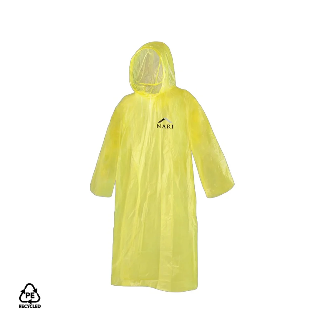 Hovedproduktbilde for 25-47-drb-6689 Hvalås Resirkulert Ldpe Regnponcho med Lange Ermer