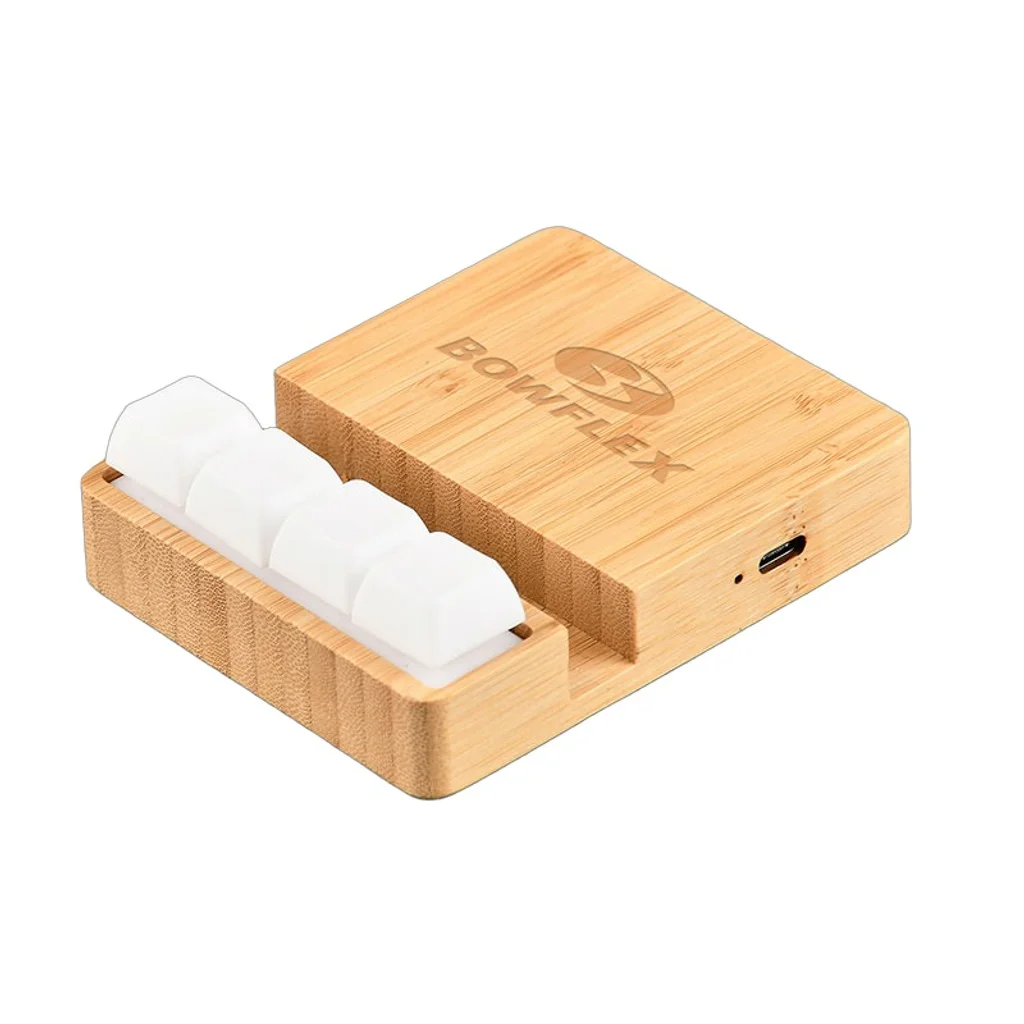 Hovedproduktbilde for 25-47-drc-5024 Ludo Bambus 10W Trådløs Lader med Stressknapper