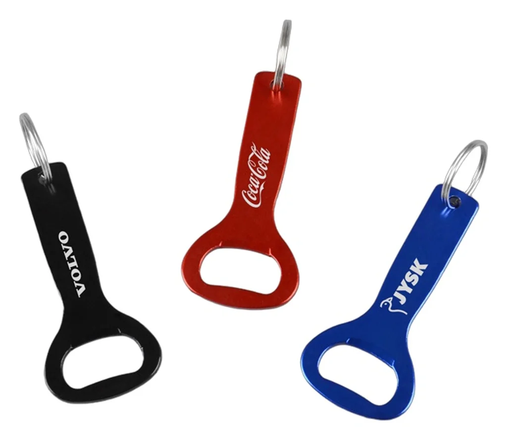 Hovedproduktbilde for 25-47-drc-6085 Kolton Resirkulert Aluminium Flaskeåpner med Nøkkelring