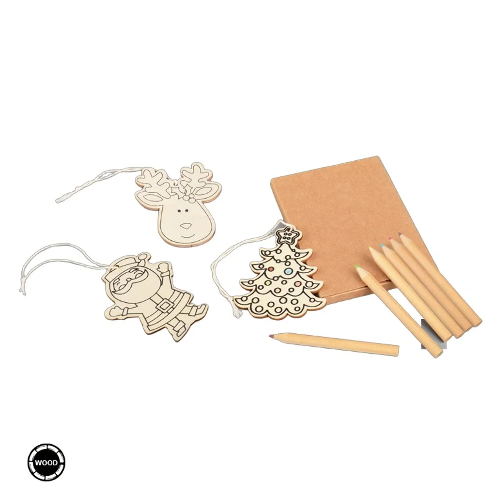 Hovedproduktbilde for 25-47-drc-6303 Furuborg Juleornament-Sett med Fargeblyanter